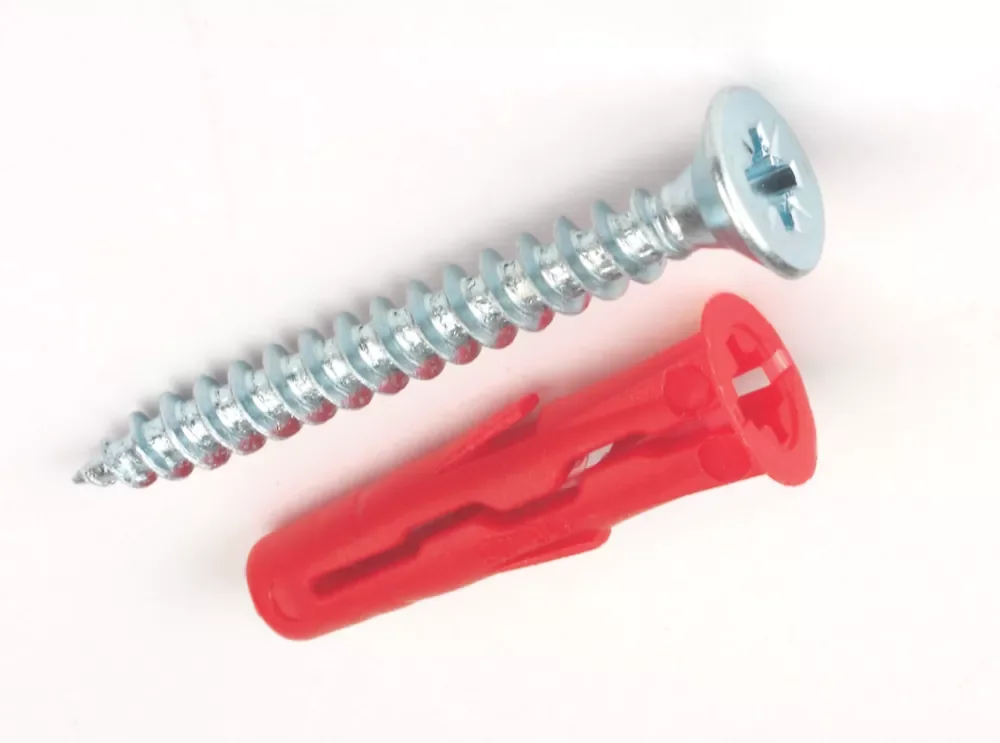 Pas Cher 500 chevilles universelles en plastique et vis Rawlplug Uno 6 x 40mm Code 299HV