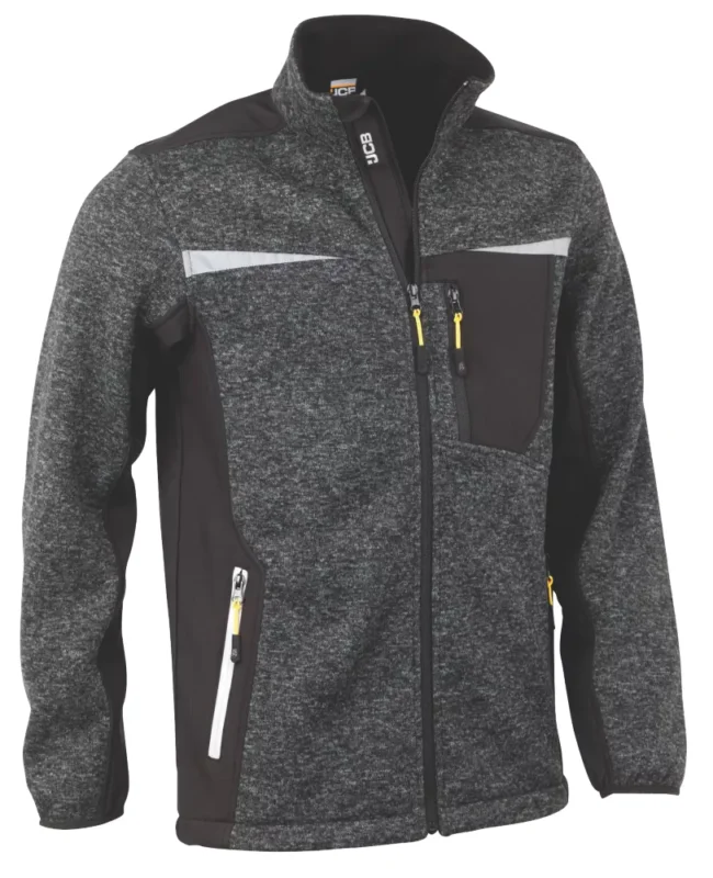 Produit De Marque Pull à fermeture éclair intégrale JCB D+IF gris chiné taille XL Code 123PP