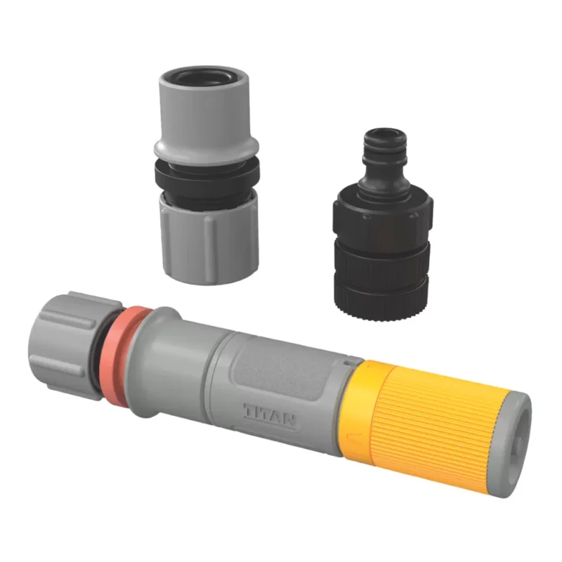 Kit de démarrage raccord pour robinet et tuyau arrosage avec buse réglable Titan Code 810PT Livraison Express