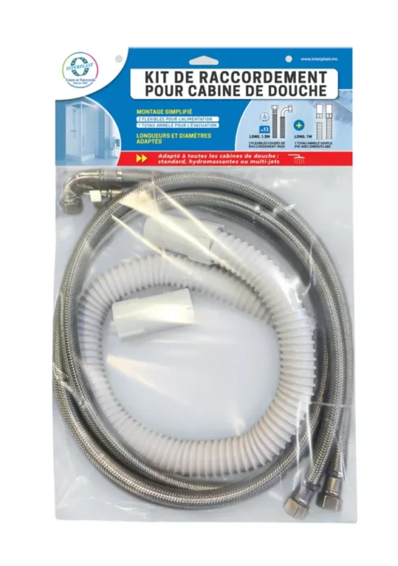 Kit de connexion Fitt DN13 gris 1/2" x 7cm Code 680RF Remise