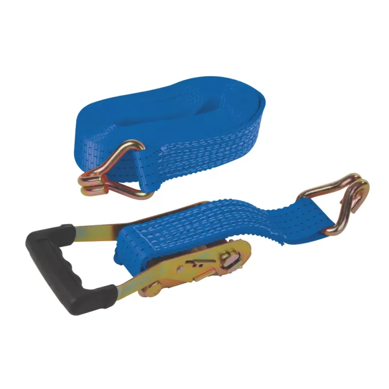 Acheter Direct Sangle à cliquet avec poignée en caoutchouc Silverline de 8 m x 50 mm, lot de 1 Code 627TR