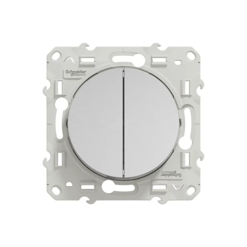 Offre Du Jour Double va-et-vient 1 poste Odace Aluminium Schneider Code 751VR