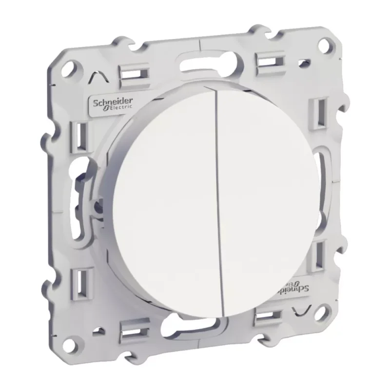 Meilleur Choix Double poussoir 1 poste Odace Blanc Schneider Code 299VR