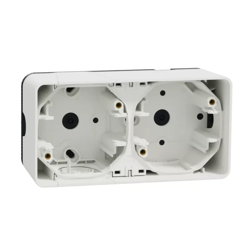 Populaire Boite en saillie horizontale étanche Mureva 2 postes blanc Schneider Code 135VR