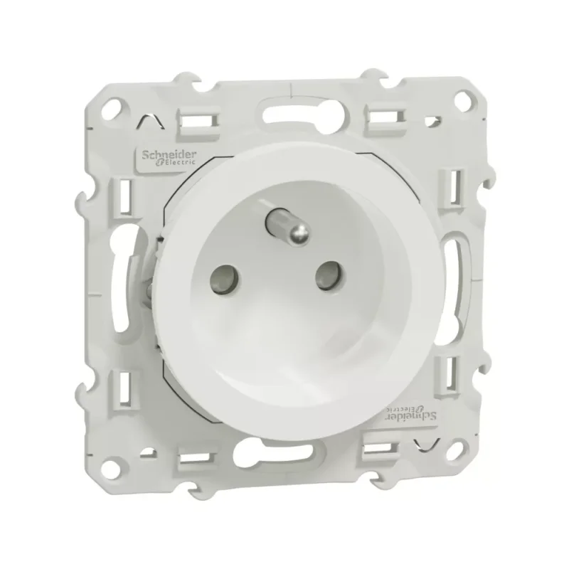 Commander Maintenant Prise terre 1 poste Odace Blanc Schneider Code 932PT