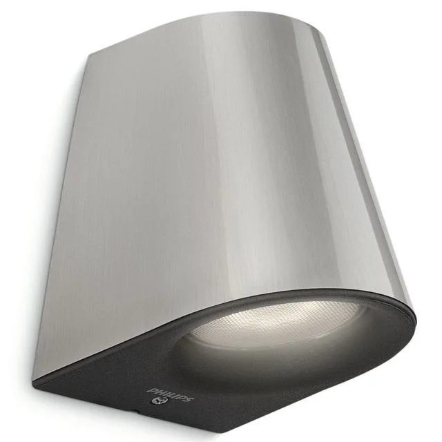 Applique murale extérieur inox LED Philips Virga IP44 270lm Code 611TJ Commander Vite