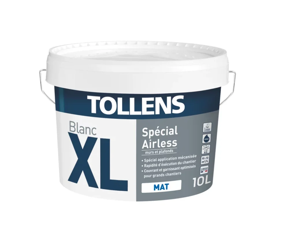 Peinture acrylique rendu blanc mat Tollens 10 litres Code 244RV Populaire