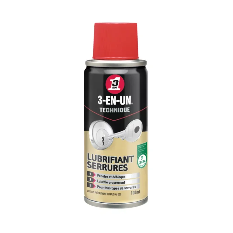 Lubrifiant serrures huile 3-en-1 100ml Code 291RY Commander Vite
