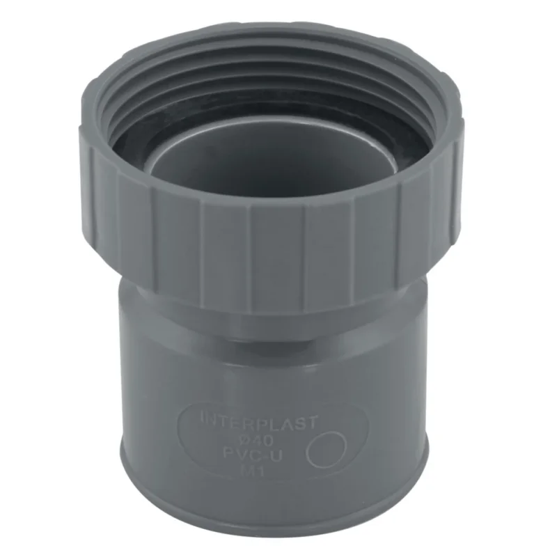 Raccord sortie d‘évier PVC 40mm à coller gris Fitt Code 313RF Prix Bas