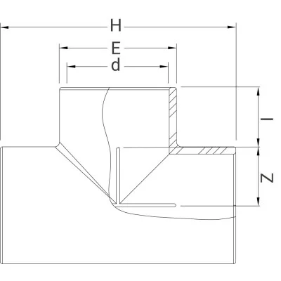 Té PVC à 90° Piscine - PLASSON Promotion