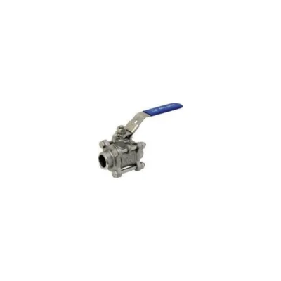Nouveauté Vanne à sphère inox 3 pièces à passage intégral Butt Welding à souder bout à bout