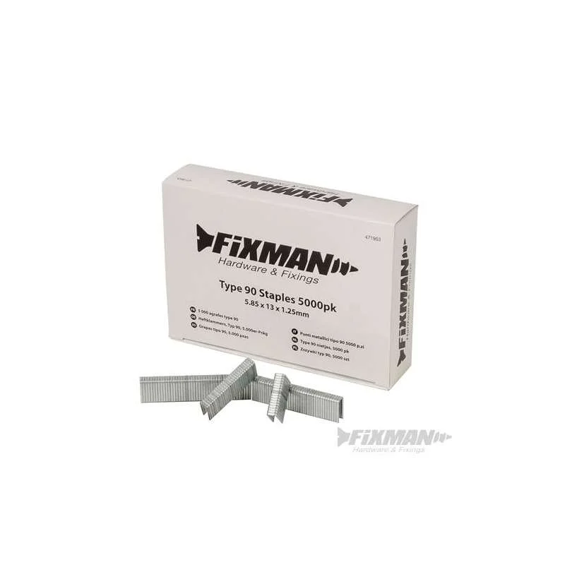 Achat Immédiat Agrafes type 90 longueur 19 mm pour agrafeuse-cloueuse (Qté 5000)