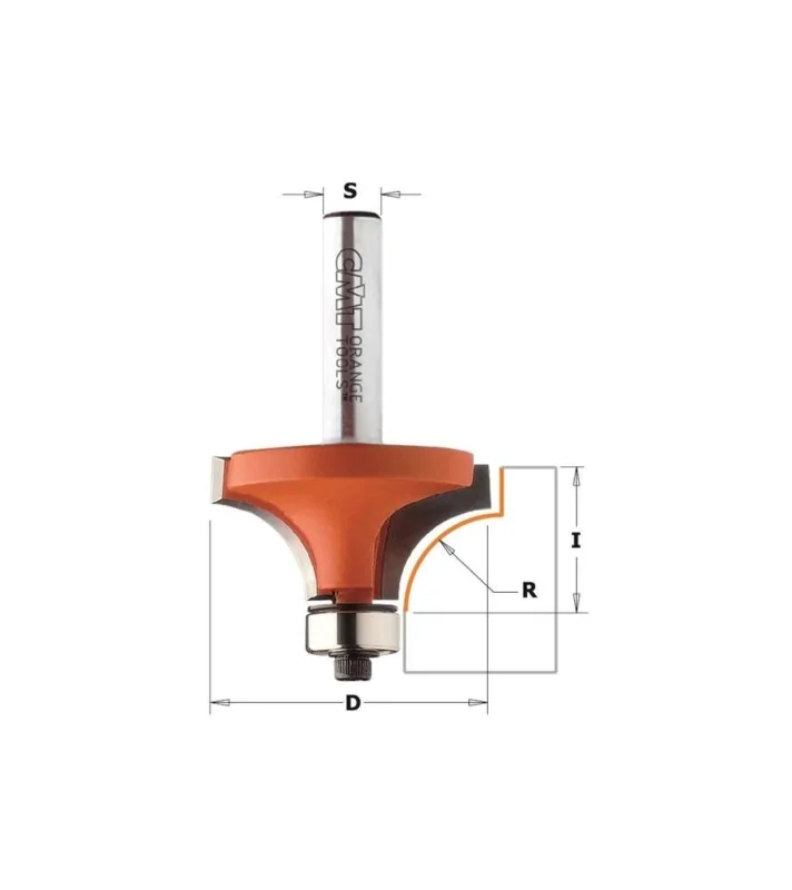 Nouvelle Collection CMT 938.990.11 - Fraise de défonceuse Q12 - Quart de rond de 19 mm avec guide
