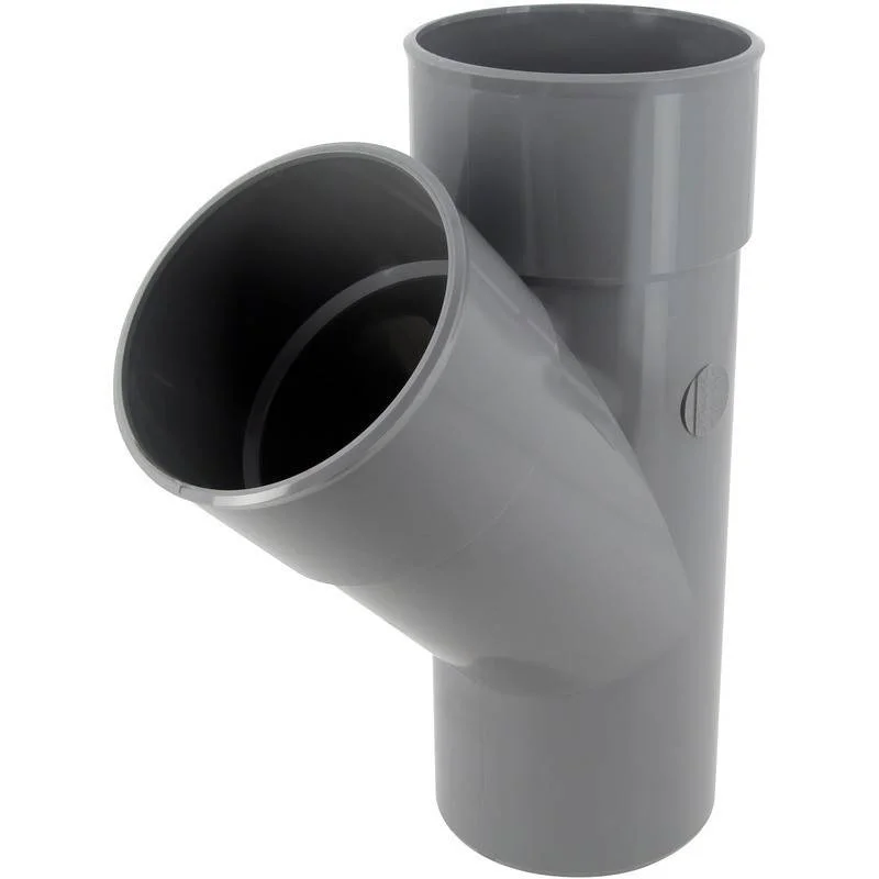 Culotte coudée à 45° mâle-femelle en PVC gris à coller pour évacuation d‘eau Promotion Saisonnière