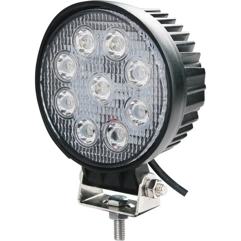 Phare de travail rond 9 LED 10/32V 27W 1800lm faisceau longue portée Commande En Gros