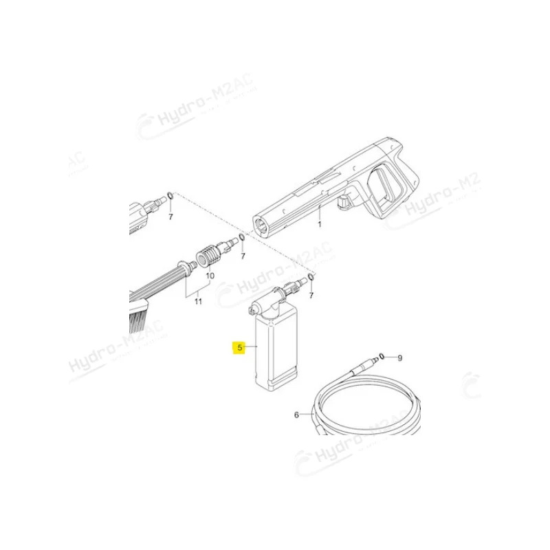 Paiement Sécurisé RÉSERVOIR POUR LANCE MOUSSE HAUTE PRESSION 0,4 L FOAM JET