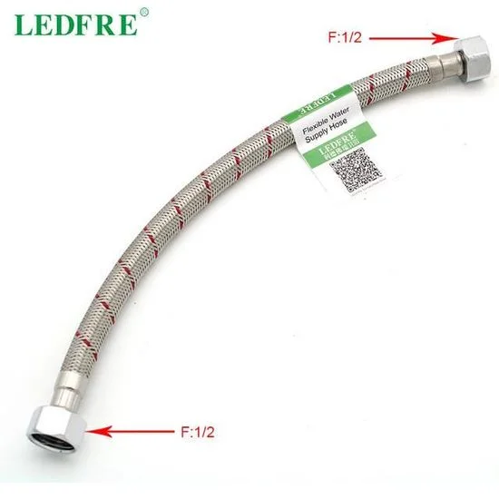 Flexible tressé acier inox 28 cm – raccord G 1/2 mâle / G 1/2 femelle Paiement Sécurisé